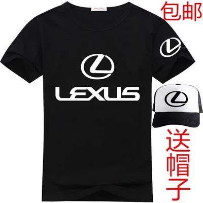 Все виды автомобильных знаков футболка с коротким рукавом Lexus Мужская одежда
