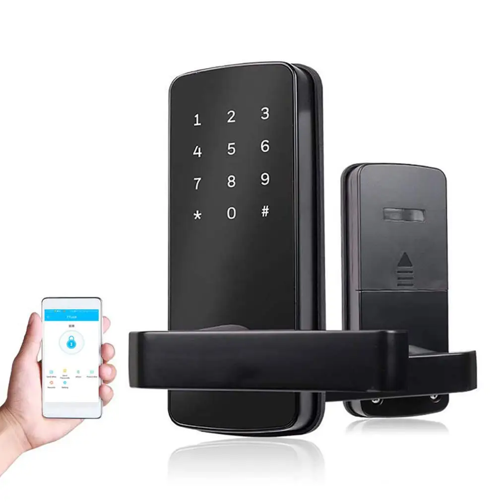 

Automatic APP Control Digital & Bluetooth Keyless Touch-screen Smart Door Lock with Handle
