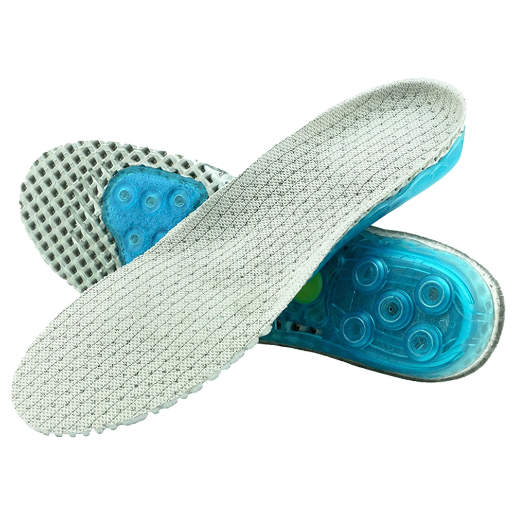 

Soft Relieve Pain Shoes Shock Absorption Comfortable Deodorant Foot Care Running Sports Pad Hiking Orthopedic Insoles Silicone