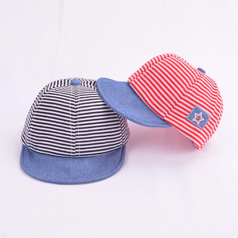 Baby Baseball Cap Cute Striped Infant Sun Hat Spring Summer Outdoor Toddler Girl Boy Snapback Hip-Hop Hats 3-24M 2