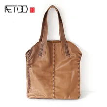 AETOO оригинальная новая глава первая пара кожаных сумок из Европа и США Ретро багажные сумки большой вместительности сумка b