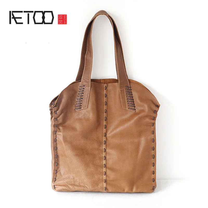 AETOO The original new head of the first pair of leather bags of Europe