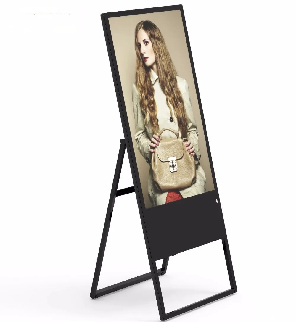  43 pollici da pavimento portatile di digital signage led lcd HD schermo di visualizzazione di pubbl