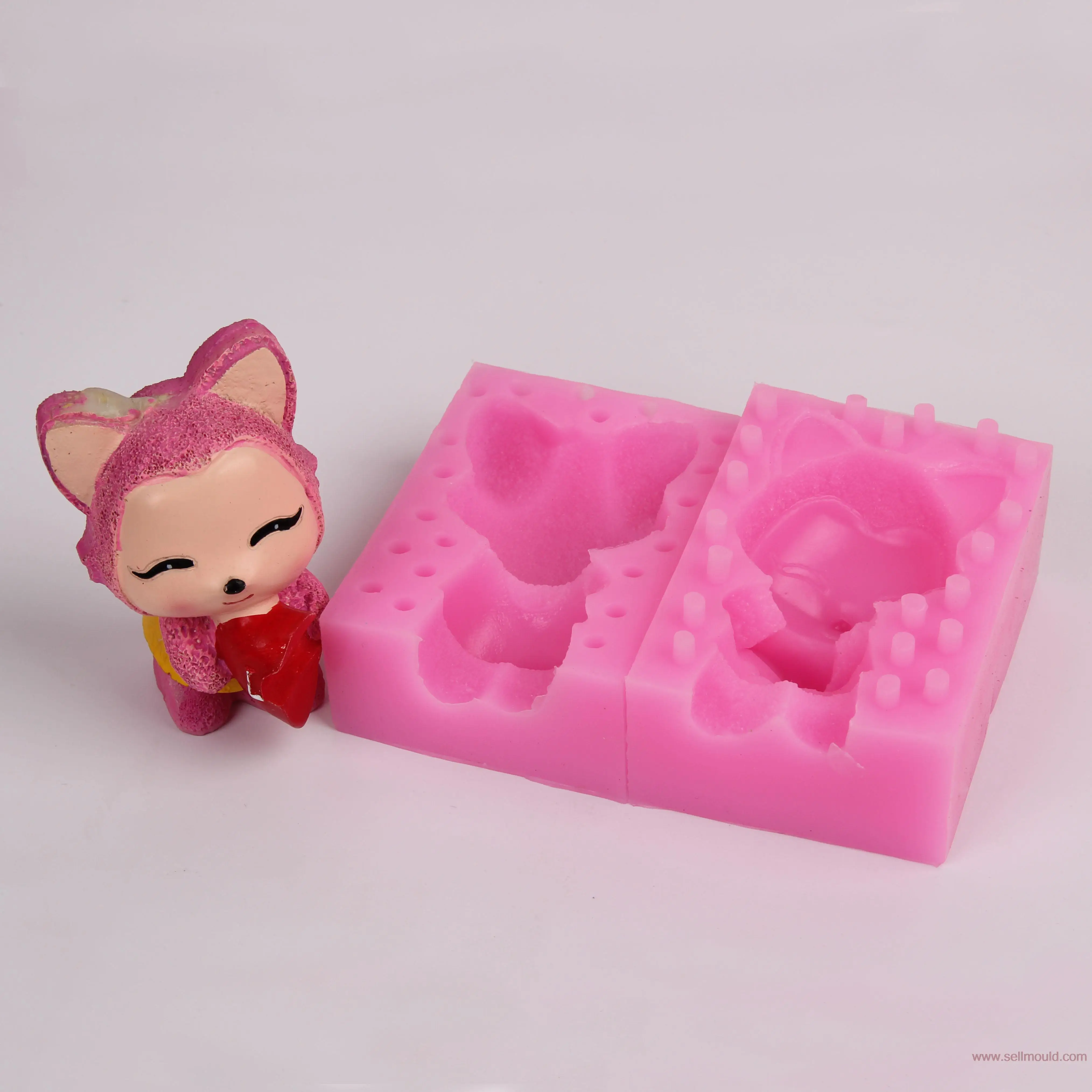 

3D Silicone Candle Molds Chocolate Love Mould Fox Cake Decorating Tools BKSILICONE WB019