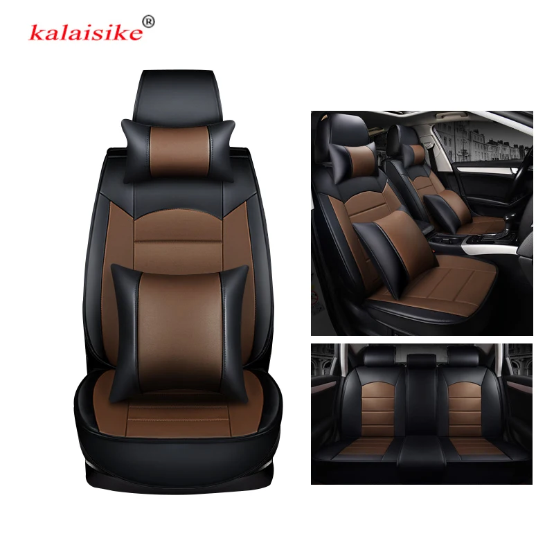 

kalaisike leather universal car seat covers for Nissan all model note qashqai almera x-trail leaf teana juke tiida altima