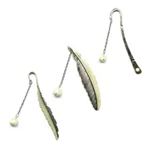 Со светящейся бусиной кулон Закладка-перо ретро Звезда Луна шпилька Мульти Стиль дополнительно со светящейся бусиной флуоресцентные закладки