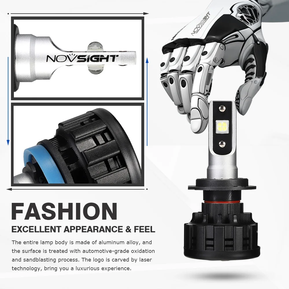 NOVSIGHT H4 H7 H11 H1 H3 9005 9006 Автомобильный светодиодный головной светильник лампы туман светильник 60 Вт 18000LM 6500 к авто фары высокий низкий пучок светильник s