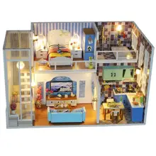 Кукольный дом Миниатюрный с мебелью Diy кукольный деревянный игрушечные лошадки для детей на день рождения рождественские подарки