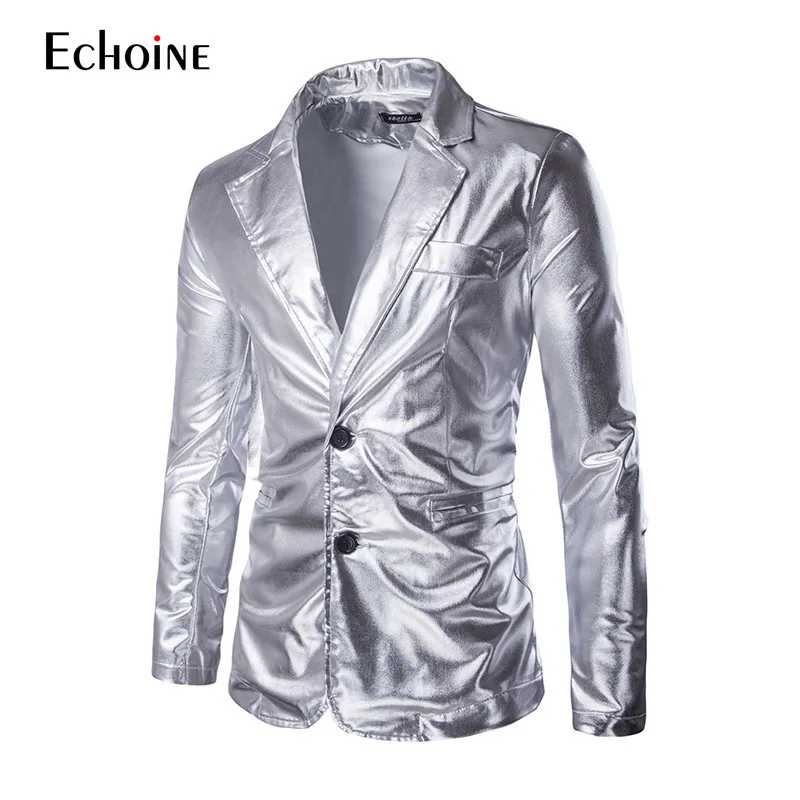Autumn Winter Male Jacket Suit Classic Party Suits Men Golden Suit Blazer Performance Suit Outwear Costume Nightclub Slim Fit