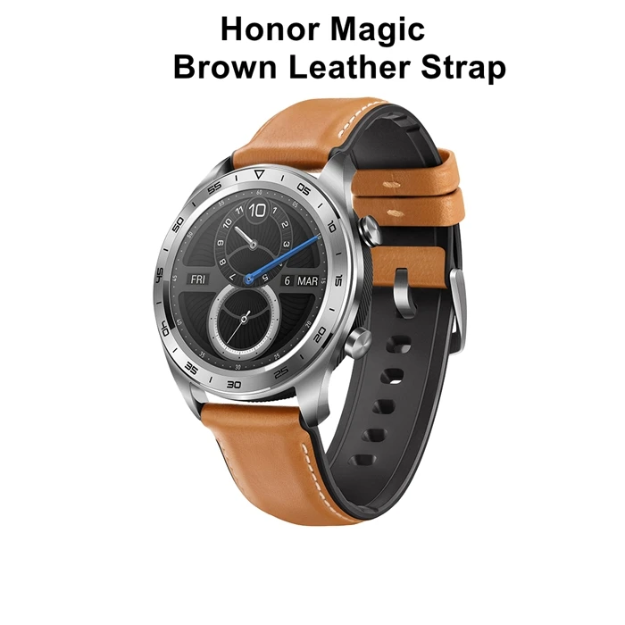 huawei Honor часы Магия Смарт-часы с монитор сердечного ритма huawei FIT Honor S2 Смарт Спорт с gps - Цвет: Brown Leather Strap