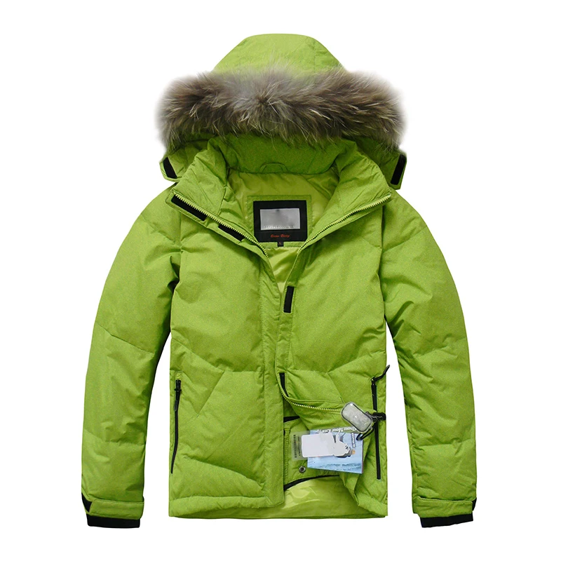 

2020 New Arrival Winter Women Down Jacket 90%Down Raccoon Fur Collar Ultra Light Down Jacket Thick Warm Hooded Women Down Coat