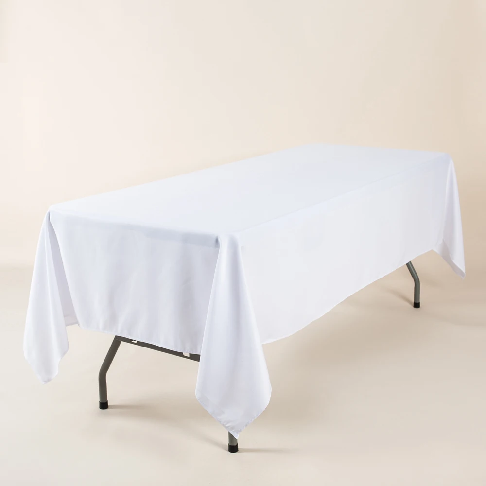 

YRYIE 60x102 Inch Rectangle Polyester Tablecloth for 6 Foot Table Washable Black Solid Table Cloth for Kitchen Dinner