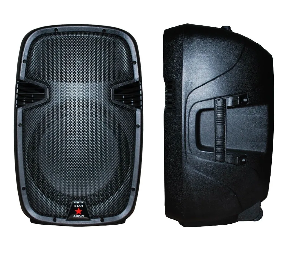 dual 12 powered dj stage pa speakers sd bt stands cable mic