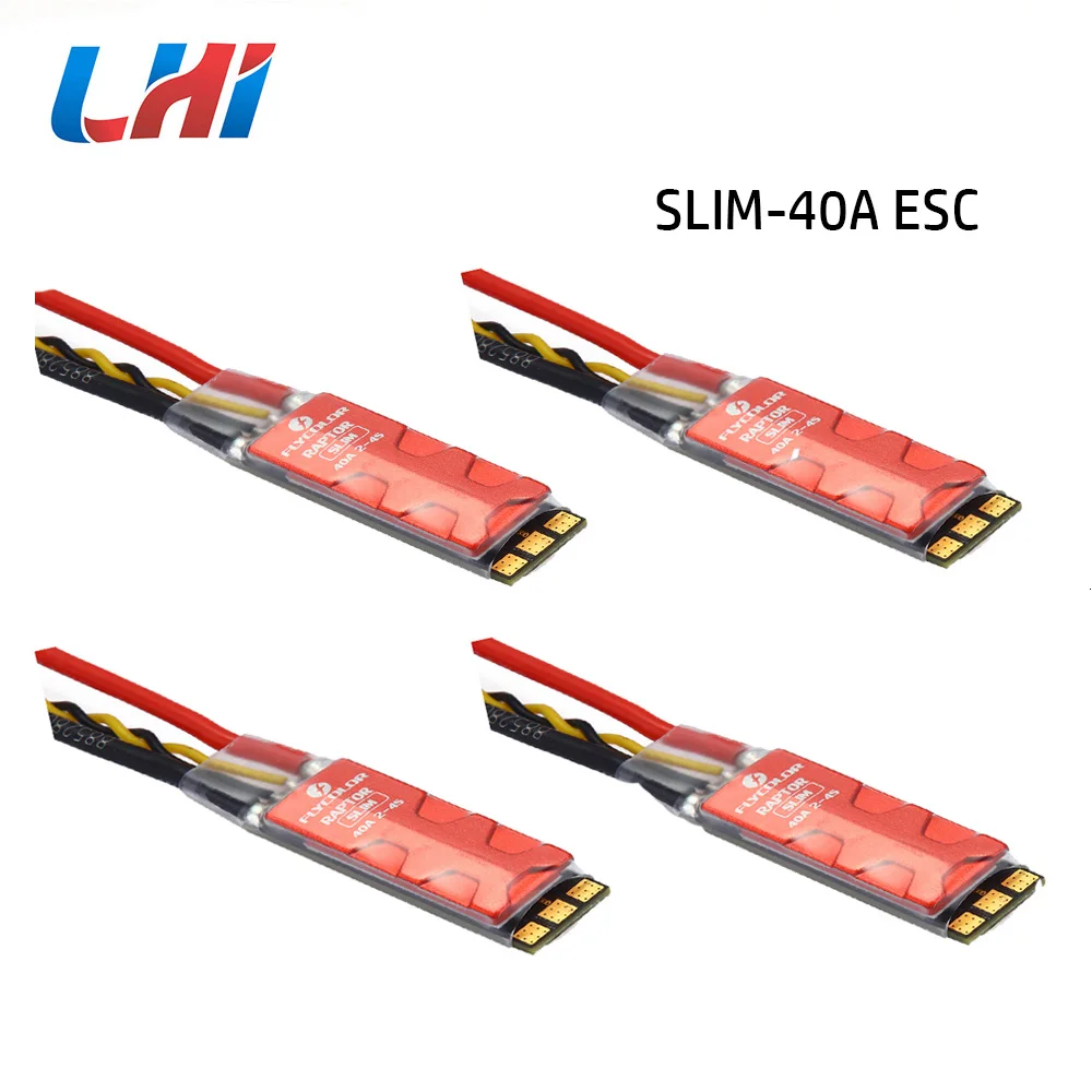 

RC 4PCS Raptor SLIM 40A Brushless ESC BLHeli-S32 2-4S Dshot Electrical Speed Controller for FPV Quadcopter Helicopter