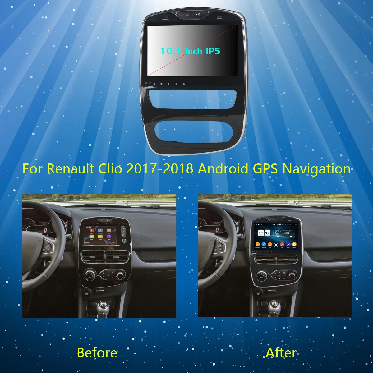 Perfect 10.1" IPS Android 9.0 Octa Core 4G+64G Car GPS Player Multimedia For For Renault Clio 2013 2014 2015 2016 2017 Car Radio CarPlay 2