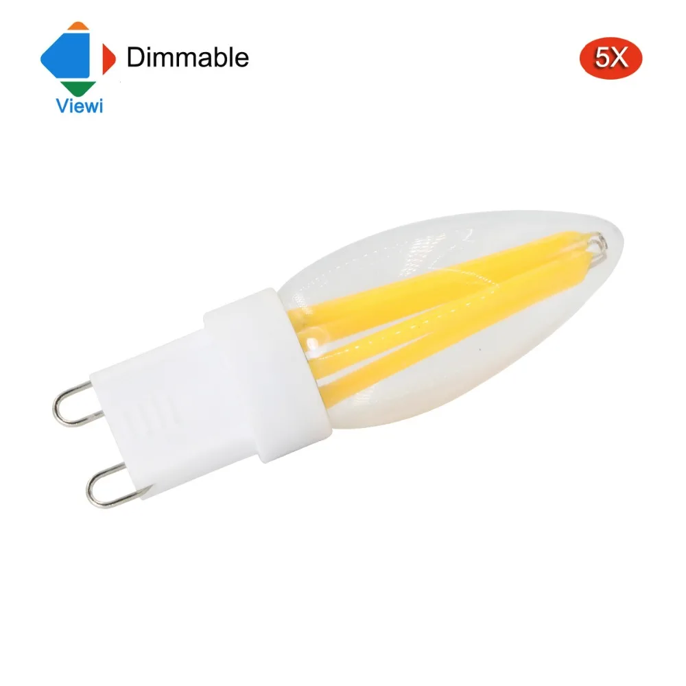 

Viewi 5X lampen dimmer g9 led 220v 110v bulb light 3W dimmable filament lights for home energy saving lamp high quality lighting