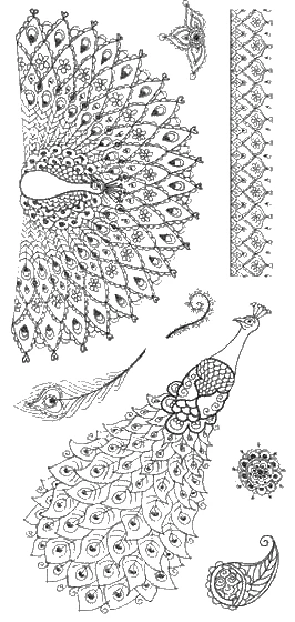 

peacock Transparent Clear Silicone Stamp Seal for DIY scrapbooking photo album Decorative clear stamps A1020