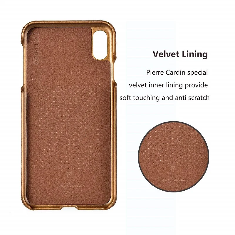 Чехол Pierre Cardin для iPhone XS Max XR модный роскошный чехол из натуральной яловой кожи