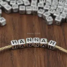 200 шт серебряная буква DIY бусины для рукоделия Бисероплетение Браслет Ожерелье Изготовление ювелирных изделий ремесло