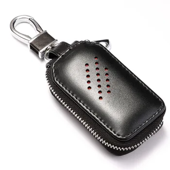 

Unisex Genuine Leather Car Key Wallet Credit Card Holder Bag Zipper Pocket