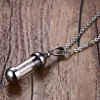 Clear Glass Tube Urn Keepsake Wishing Bottle Natural Stone Charm Lucky Pendant Necklace for Girls Women ► Photo 2/6