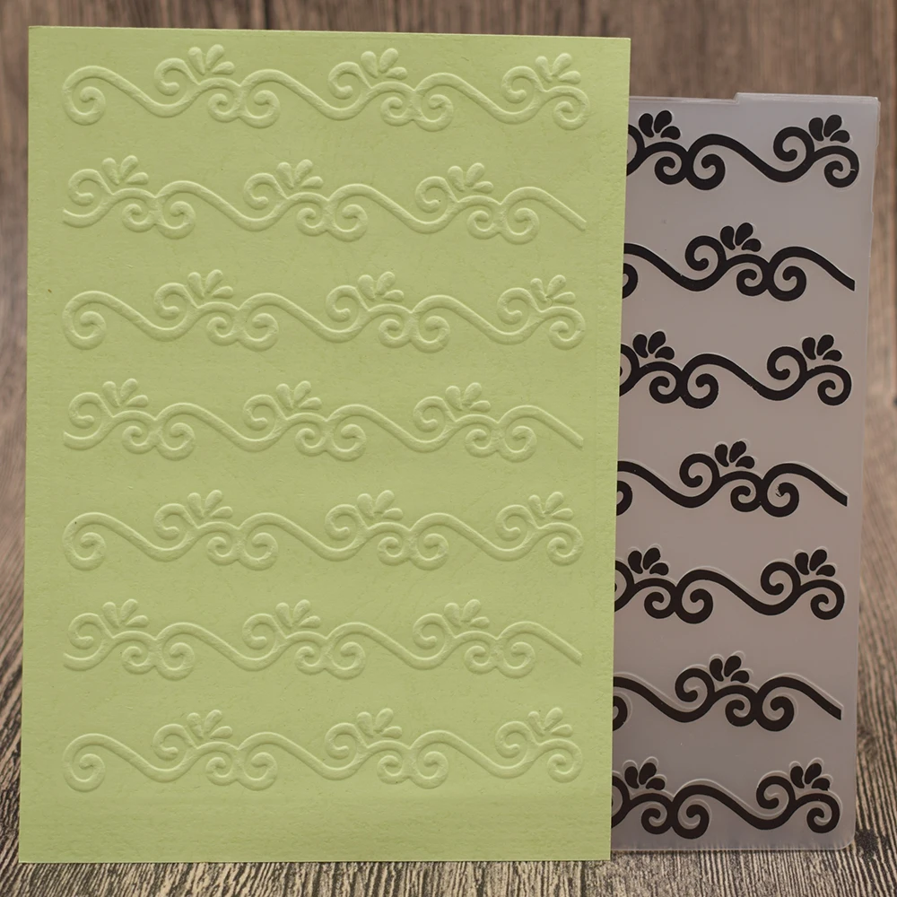 

Lace Wave Plastic Embossing Folder Template For Scrapbooking Photo Album Paper Card Making Decoration