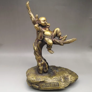 

Antique Old Chinese copper statue---leisurely boy ,Home Decoration,best collection & adornment