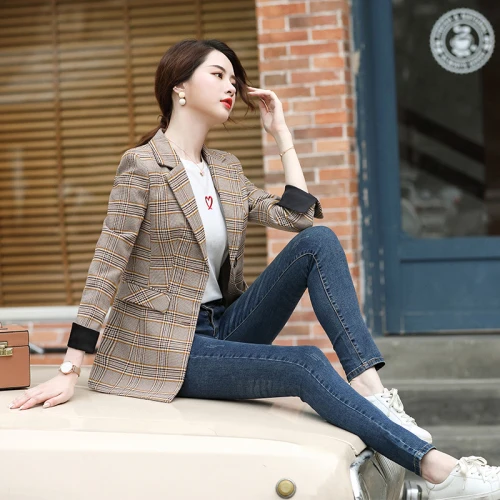 Flash Sale 2020 Autumn New Professional Temperament Clothes Single Breasted Long Sleeve Women Slim Fashion Work Wear Female Suit Plus Size
