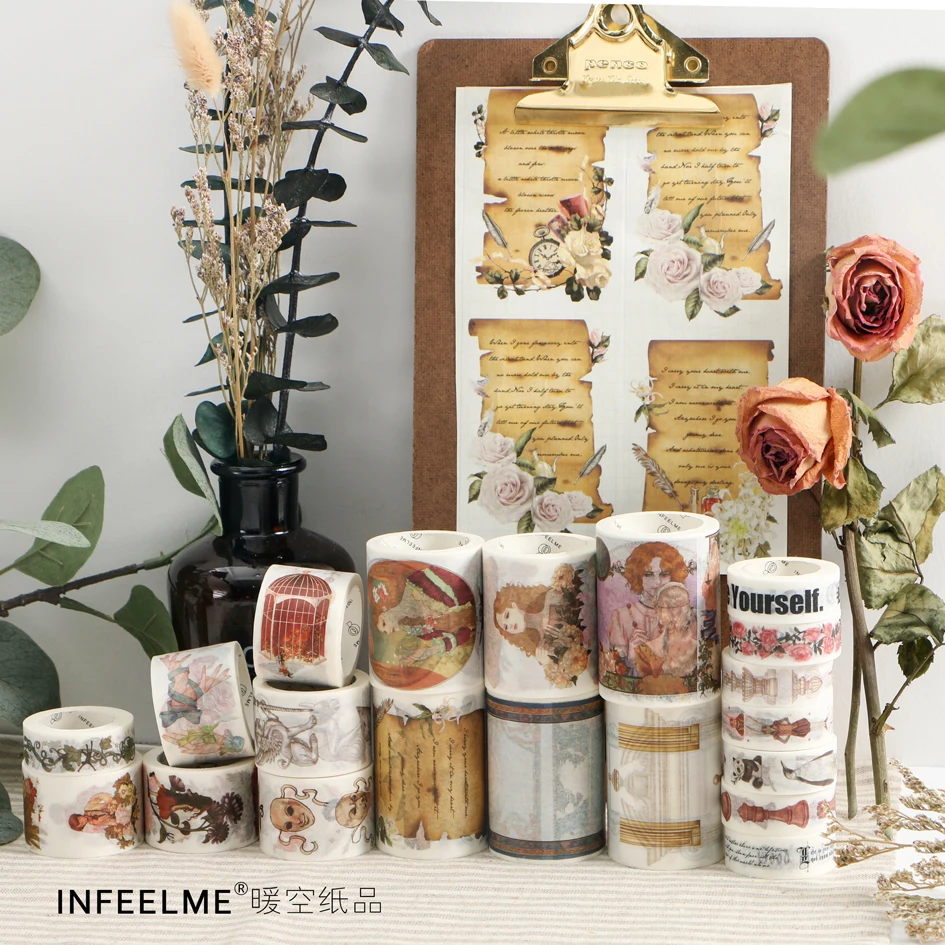 

Poet 1Pcs \Lovely DIY Creative Fun Retro Personality Decorative Tape Diary Calendar Scrapbook Student Stationery Office Supplies