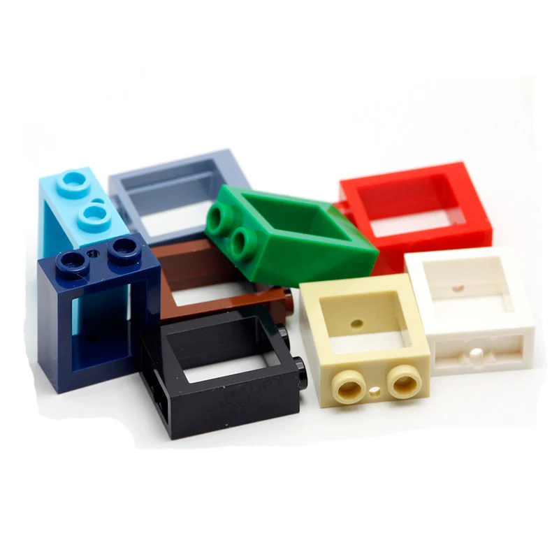 

20pcs/lot Window 1x2x2 with glass DIY building Block bricks Parts Compatible withAssemble Particles