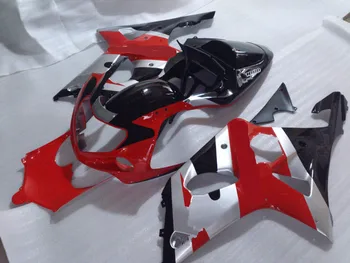 

Motorcycle Fairing kit for GSXR1000 K2 00 01 02 GSXR 1000 2000 2001 2002 ABS Silver red black Fairings set+gifts SJ23