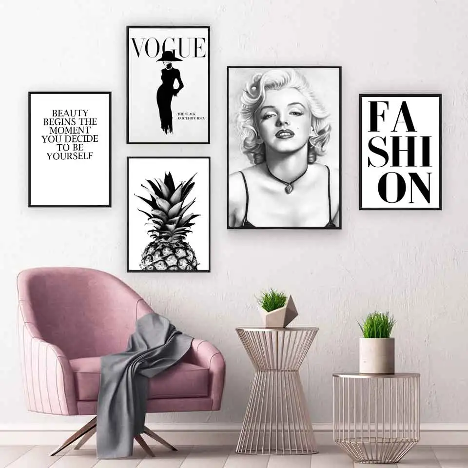 Fashion Wall Art Marilyn Monroe Fashion Vogue Print Vogue print Vogue Cover