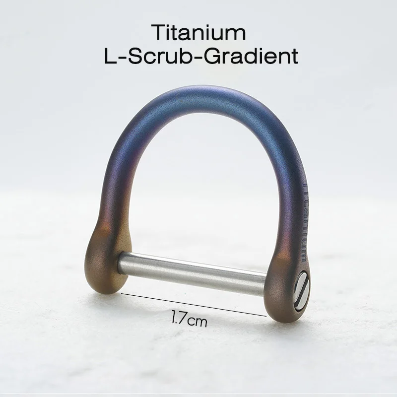 Настоящий титановый мужской автомобильный брелок для ключей, Супер Легкий Титановый брелок с пряжкой в форме сердца, брелок для ключей EDC, креативный подарок - Цвет: Titanium-S-Gradient