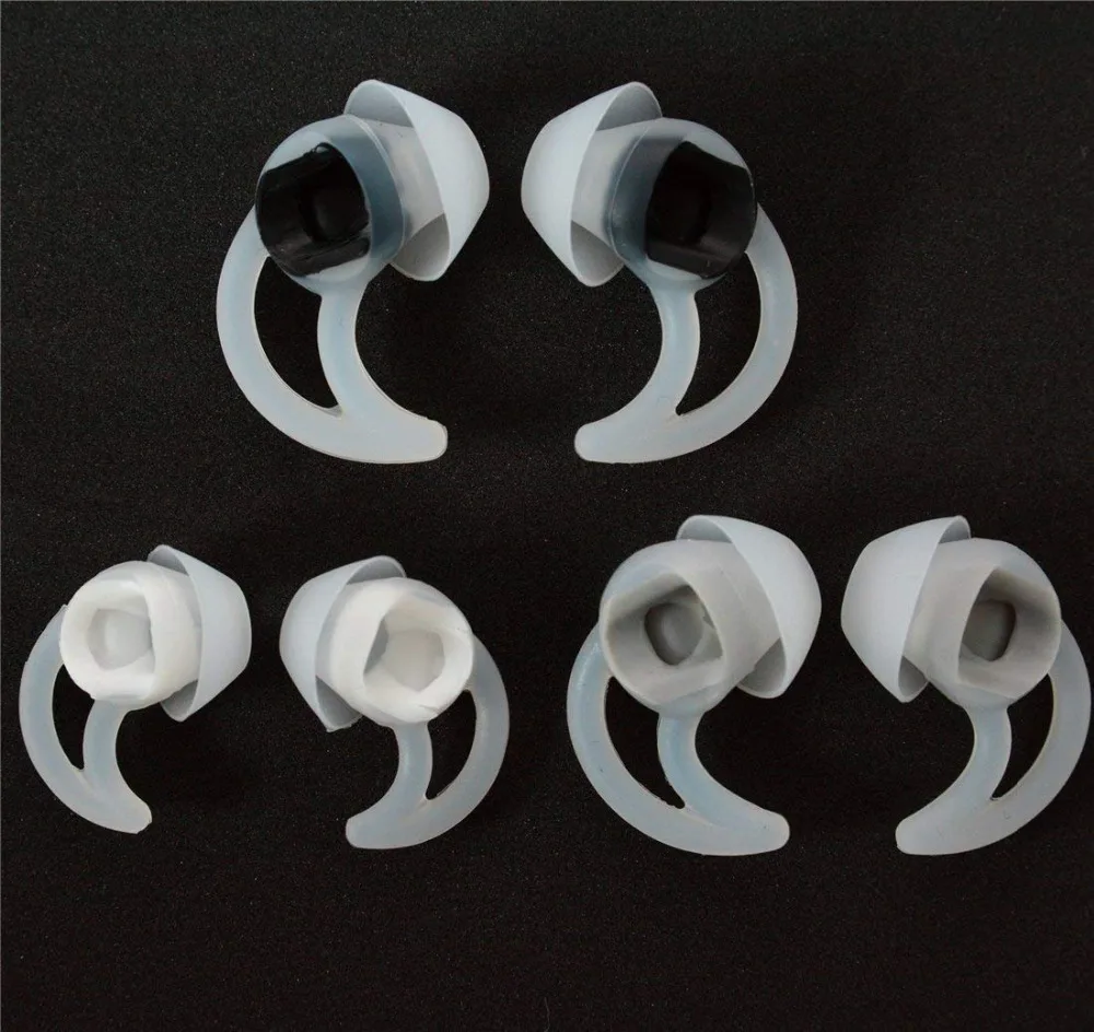 

3 Pairs (S, M, L) with Extra Layer Comfort Eartips forBose Ear tips QC20 QC20i QC30 SoundSport SIE2 SIE2i IE2 IE3 (white)
