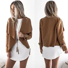 Европейский стиль, Женское пальто, зимнее, шерстяное,, осень, весна, женское,, длинный рукав, размера плюс, одноцветная куртка с отложным воротником