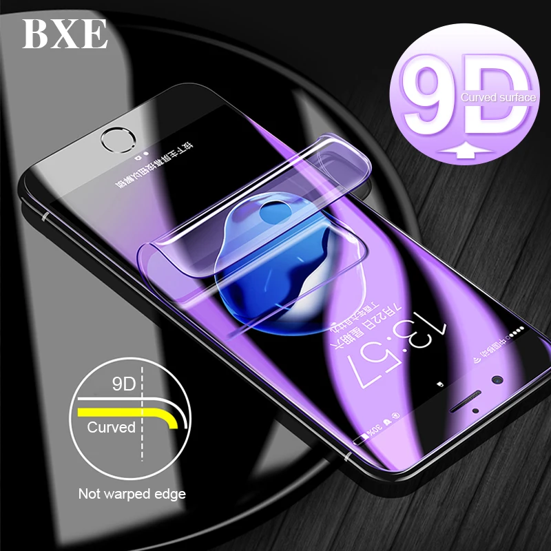 

BXE 9D Full Cover Screen Protector For iPhone X 6 6s 7 8 Plus Protective Film For iPhone 6 s 10 X 3D Soft Film (Not Glass)