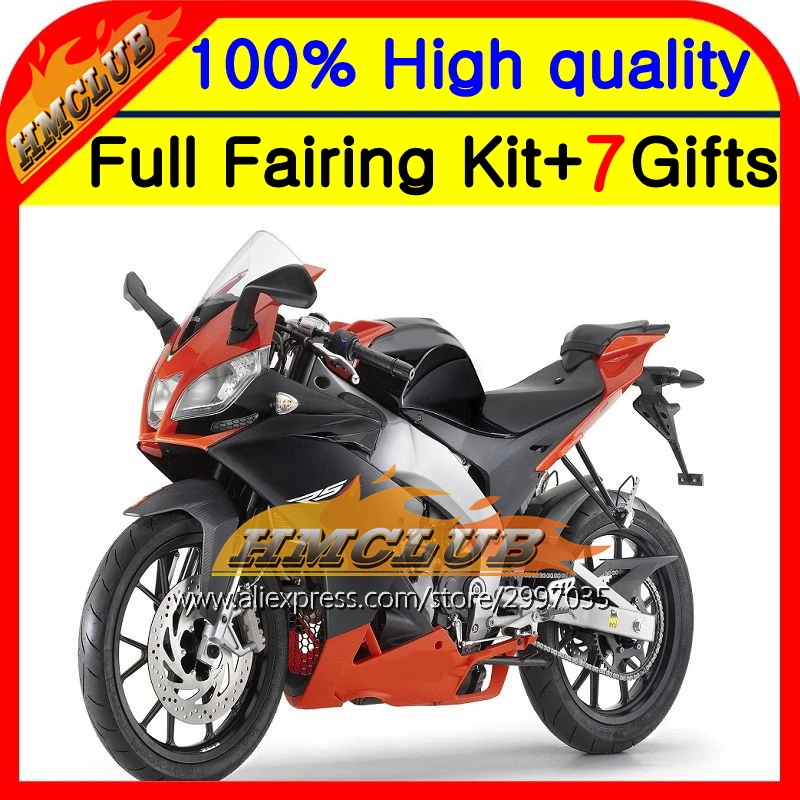 

Orange Body For Aprilia RS125 2006 2008 2009 2010 2011 6HM91 RS 125 06-11 RSV125 RS4 125 06 07 08 09 10 11 Fairing orange blk
