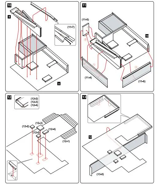 Модель из крафт бумаги Le Corbusier Villa Savoye 3D архитектурное здание сделай сам