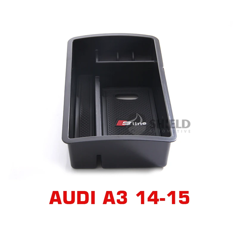 Подходит для Audi A3 A4 A5 Q3 Q5 центральный ящик для хранения подлокотник центральная консоль поддон для перчаток держатель чехол автомобильный Органайзер Tidying - Название цвета: A3 14-15