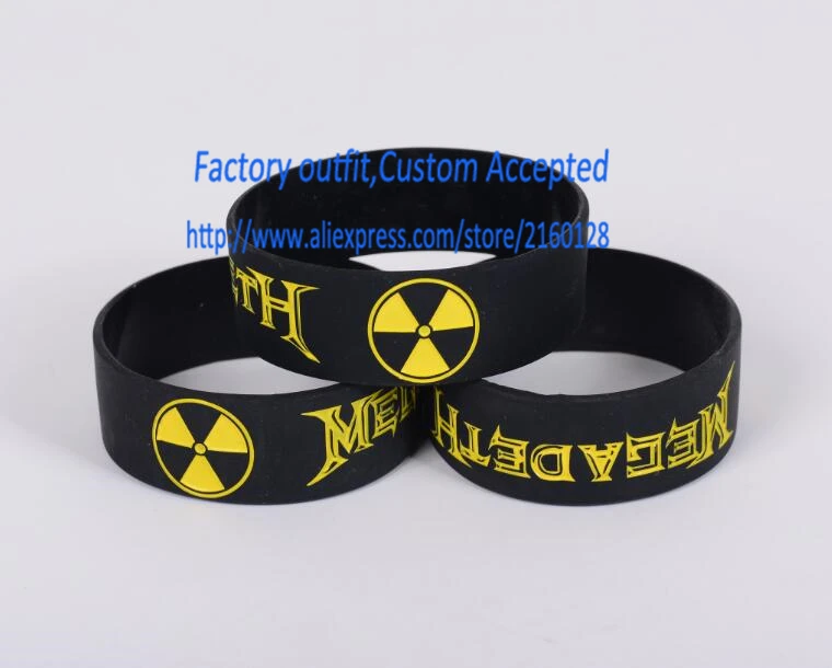 1PC Heavy Metal Rock Style Band Megadeth Silicone Wristband Bracelet Promtion Custom Accepted