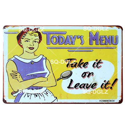 [SQ-DGLZ] алюминиевый металлический знак винтажные оловянные вывески ретро-плакат тарелки кафе-бар клуб домашний Декор стены металлическое украшение для дома