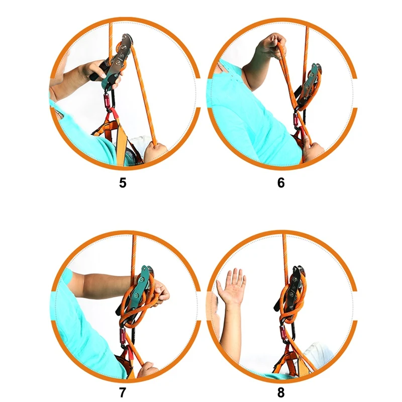 

Professional Rock Climbing Descent device STOP Handle-Control Abseiling Device Downhill Descender Rappelling Brake New
