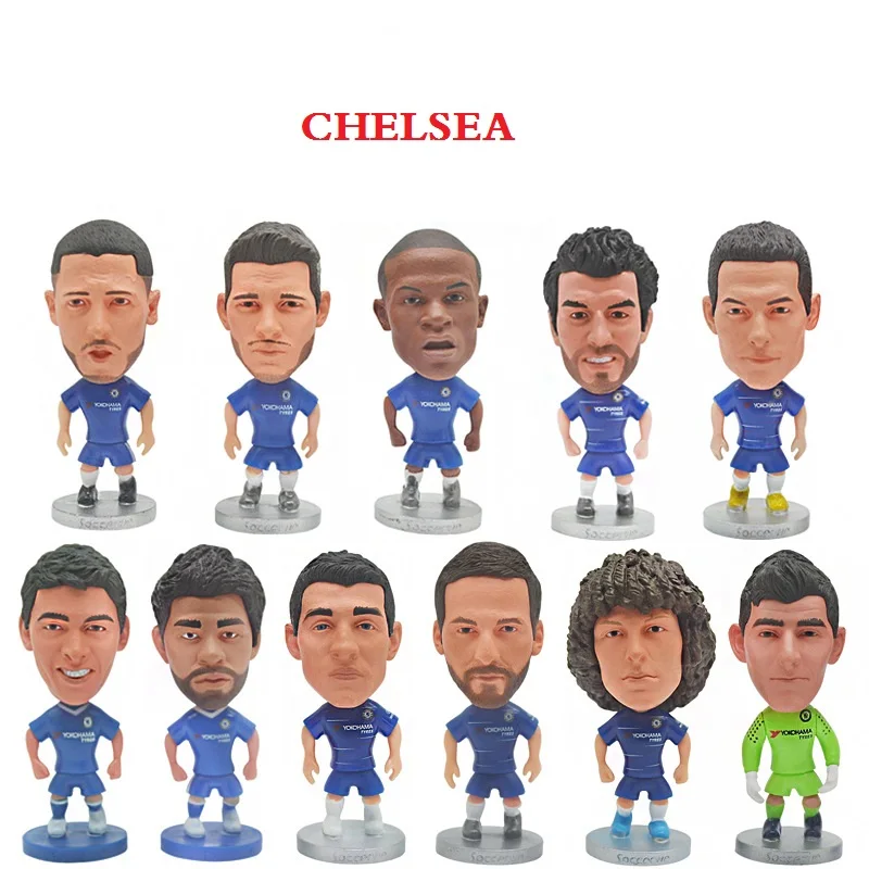 

The Football Star of CFC Hazard,Morata,Higuain,Kante Miniatures Figurines Home Decoration Crafts PVC Garage Kit Gift for Friend