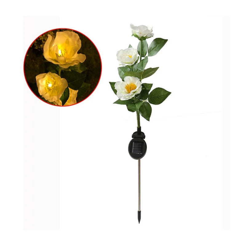 SHGO Camellia цветок Солнечный свет сад Двор Газон Ночная лампа пейзаж Сад Украшение