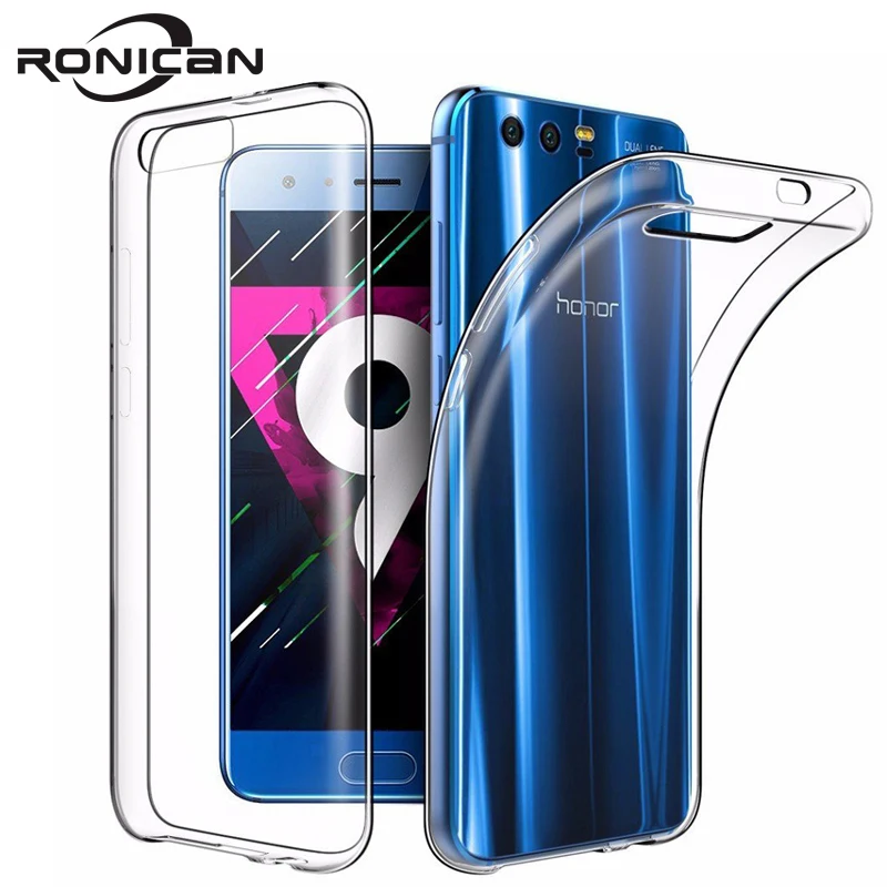 Силиконовый чехол RONICAN для Huawei honor 9 тонкий прозрачный защитный телефона мягкий