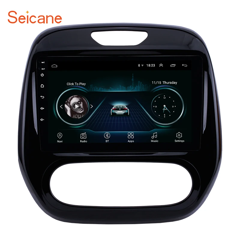 Seicane Android 8,1 9 дюймов для Renault Captur CLIO samsung QM3 Руководство A/C 2011- Автомобильный gps Navi головное устройство плеер