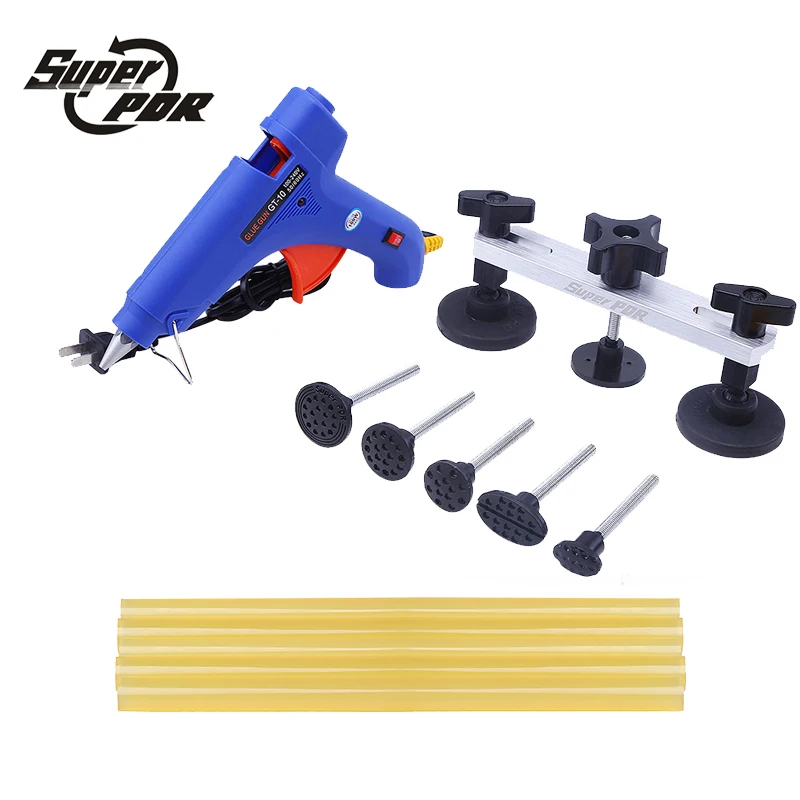 

Super PDR Dent Removal Tools New Arrival Car Paintless Dent Repair Glue Gun Pulling Bridge Glue Sticks Set