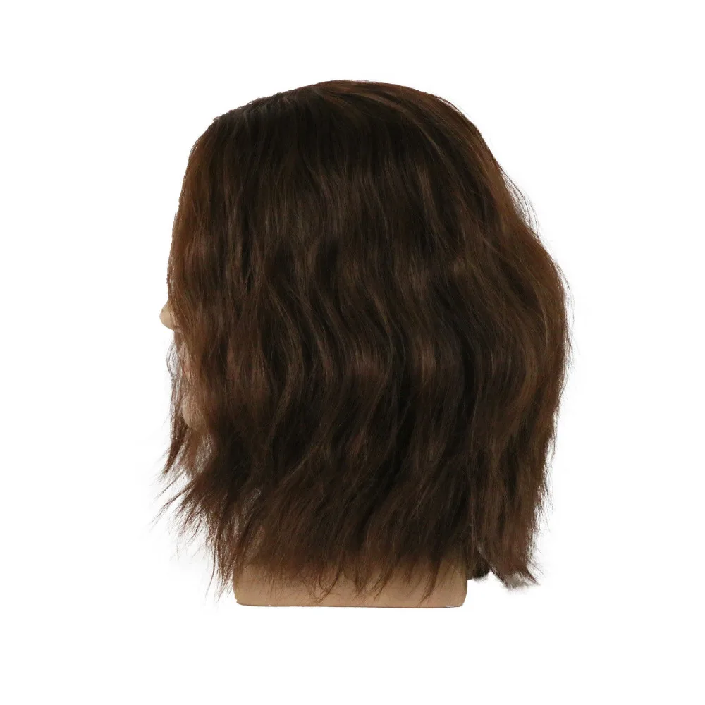 Captain America Civil War Winter Soldier Bucky Barnes Costume Cosplay Dark Brown Wigs Party Halloween Hair Toupee (8)