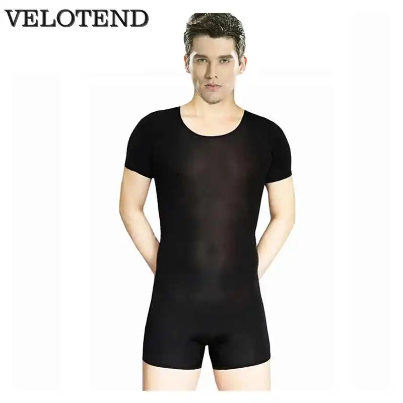 Buy VELOTEND Men's Basic Unitard Adult Ballet Short