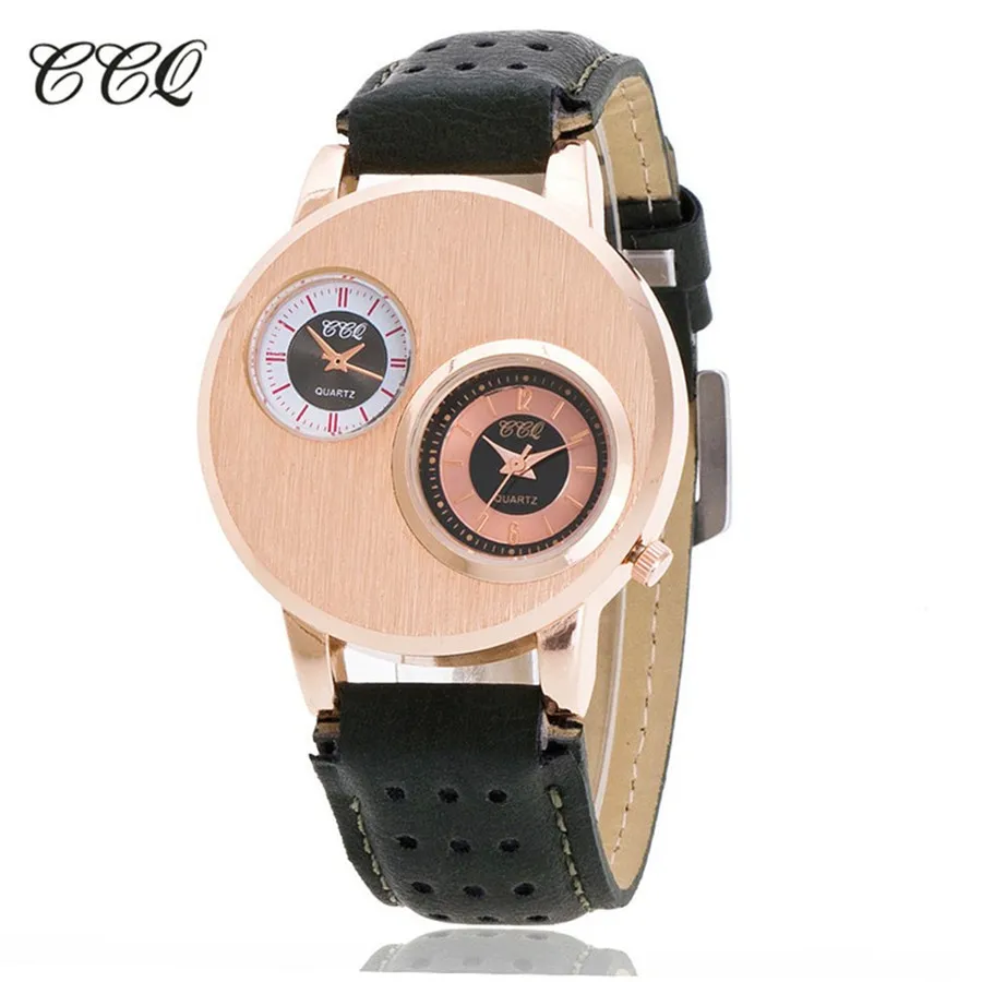 

CCQ Women's Quartz Watch Leather New Analog Ladies Wristwatches Hand clock Creative relogio feminino reloj mujer 533